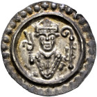 Konstanz, Bistum. Heinrich von Tanne 1233-1248 
Brakteat 1240-1250. Brustbild mit perlenbesetzter Stola und spitzer Mitra, die Rechte segnend erhoben...