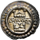 Konstanz, Bistum. Eberhard II. von Waldburg 1248-1274 
Brakteat um 1250. Auf einer Leiste zwischen zwei Kronen die Aufschrift CHRONA. Klein/Ulmer (CC...