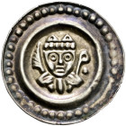 Konstanz, Bistum. Eberhard II. von Waldburg 1248-1274 
Brakteat 1250-1270. Wie vorher, aber neben dem Krummstab befindet sich im Feld eine kleine Kug...