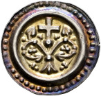 Lindau, Abtei (seit 1215 unter königlicher Beteiligung). 
Brakteat 1250-1270. Zwischen zwei sich symmetrisch krümmenden Lindenzweigen mit Blüten und ...