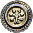 Lindau, Abtei (seit 1215 unter königlicher Beteiligung). 
Brakteat um 1260. Linde mit sechs kreisförmig angeordneten Blättern und einem Blatt in der ...