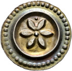 Markdorf. Freiherren von Markdorf 
Brakteat 1250-1270. Sechsblättrige Rosette, über der sich eine Kugel befindet. Klein/Ulmer (CC) 254, Cahn 146, Kle...