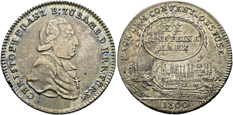 Bamberg, Bistum. Christoph Franz von Buseck 1795-1802 
1/2 Konventionstaler 180...