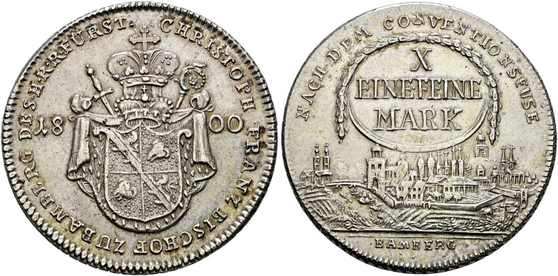 Bamberg, Bistum. Christoph Franz von Buseck 1795-1802 
Konventionstaler 1800 -N...