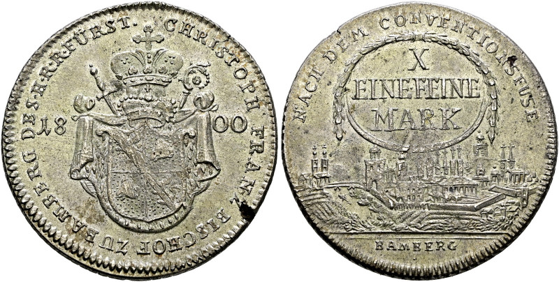 Bamberg, Bistum. Christoph Franz von Buseck 1795-1802 
Konventionstaler 1800 -N...