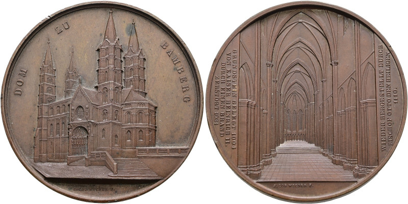 Bamberg, Bistum. Bonifaz Kaspar von Urban 1842-1858 
Große Bronzemedaille o.J. ...