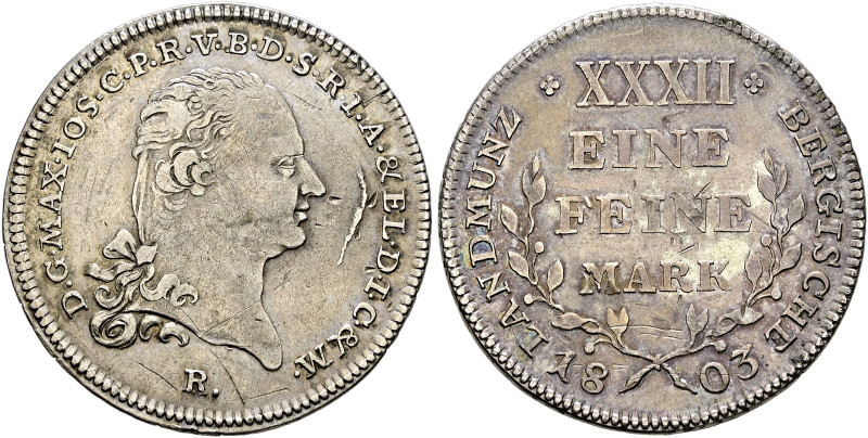 Berg, Herzogtum bzw. späteres Großherzogtum. Maximilian Joseph von Bayern 1799-1...