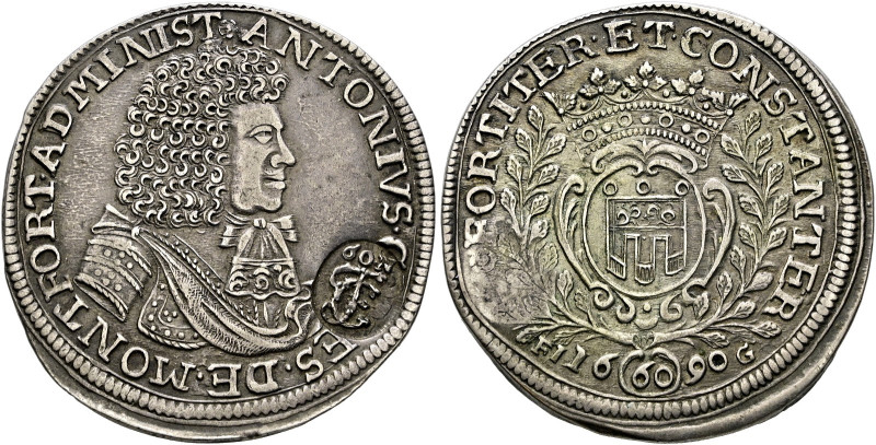 Fränkischer Kreis. 
Gulden zu 60 Kreuzer 1690 -Langenargen- der Grafschaft MONT...