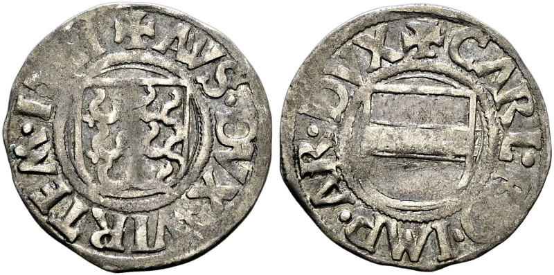 Württemberg. Österreichische Besetzung 1519-1534 
Dreier 1521. Mit Titulatur Ka...