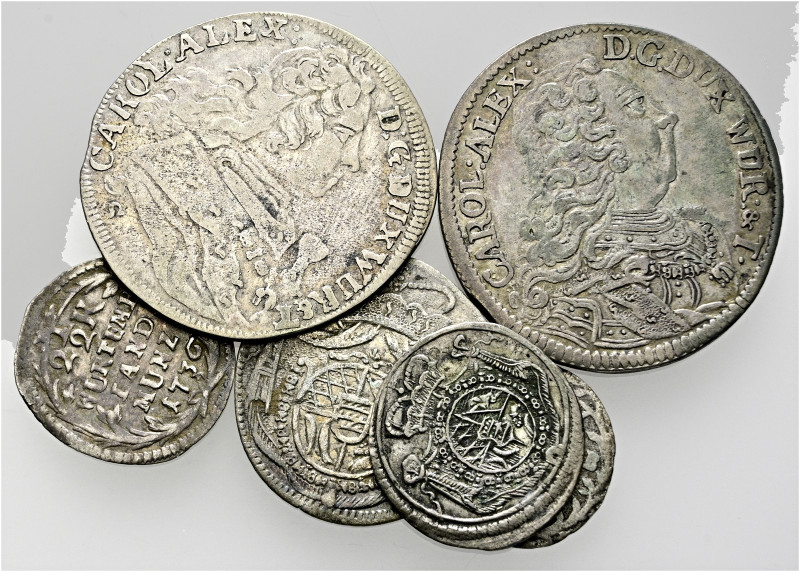 Württemberg. Karl Alexander 1733-1737 
Lot (6 Stücke): 30 Kreuzer 1734 und 1736...