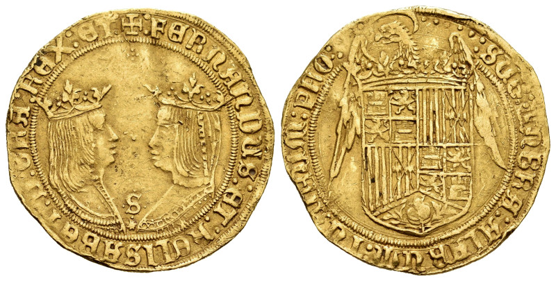 Catholic Kings (1474-1504). Double excelente. Sevilla. (Cal-732). (Bautista-2223...