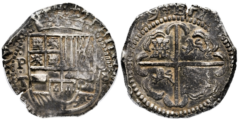 Philip IV (1621-1665). 8 reales. 1629. Potosi. T. (Cal-1454). Ag. 26,87 g. Part ...