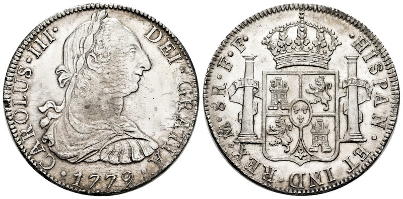 Charles III (1759-1788). 8 reales. 1779. Mexico. FF. (Cal-1118). Ag. 27,00 g. Mi...