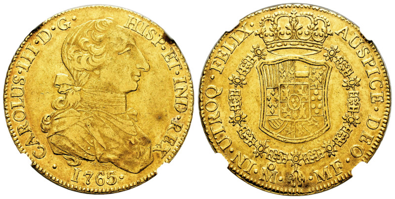 Charles III (1759-1788). 8 escudos. 1765. Mexico. MF. (Cal-1989). (Cal onza-751)...