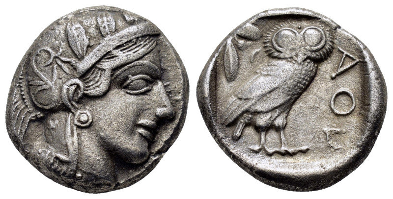 ATTICA. Athens.(Circa 454-404 BC).Tetradrachm.

Obv : Helmeted head of Athena ri...