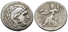 KINGS of MACEDON Alexander III the Great. (336-323 BC).Aspendos. Tetradrachm.

Obv : Head of Herakles right, wearing lion skin.

Rev : AΛEΞANΔPOY.
Zeu...