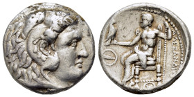 KINGS of MACEDON Alexander III the Great.( 336-323 BC). Tyre.Tetradrachm.

Obv : Head of Herakles to right, wearing lion skin headdress.

Rev : AΛ...