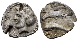 PAPHLAGONIA. Sinope.(Late 4th century BC).Drachm. Contemporary imitation.

Condition : Good very fine.

Material : Silver.

Weight : 5.47 gr
Diameter ...