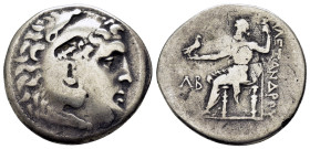 PAMPHYLIA. Perga. (Ca. 221-189 BC).Tetradrachm.

Obv : Head of Heracles right, wearing lion skin headdress, paws tied before neck.

Rev : AΛEΞANΔPOY.
...