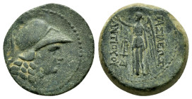 SELEUKID KINGS of SYRIA.Antiochos I.(281-261 BC).Ae.

Obv : Head of Athena right wearing crested Corinthian helmet.

Rev : BAΣIΛEΩΣ / ANTIOXOY.
Inscri...