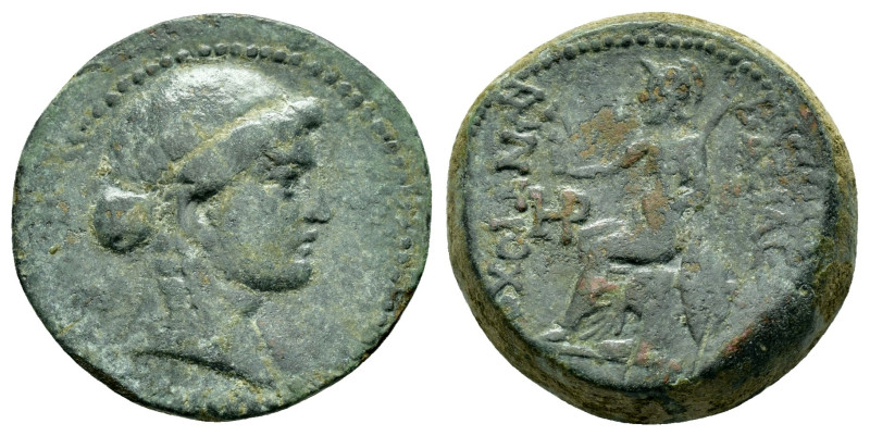 SELEUKID KINGS of SYRIA. Antiochos III ‘the Great’ (222-187 BC).Soloi.Ae.

Obv :...