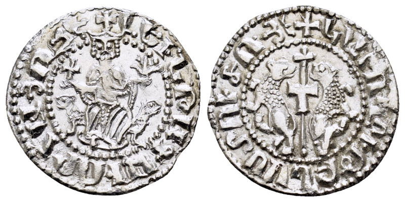 CILICIAN ARMENIA.Levon I.(1198-1219).Sis.Tram.

Obv : Crowned figure of Levon se...