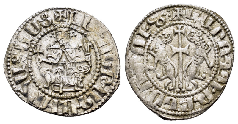 CILICIAN ARMENIA.Levon I.(1198-1219).Sis.Tram.

Obv : Crowned figure of Levon se...