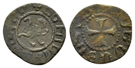 CILICIAN ARMENIA.Levon V.(1374-1393).Sis.Pogh.

Obv : Lion of Cyprus, rampant to right, within dotted border.

Rev : Cross potent within dotted border...