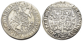 GERMANY. Brandenburg. Georg Wilhelm (1619-1640). Ort (1624). Königsberg.

Obv : GEORG WILHELM V G G M Z BRAN.
Crowned bust right with sword and sceptr...