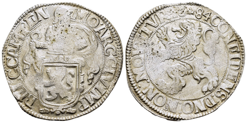 NETHERLANDS. Deventer. Lion Dollar or Leeuwendaalder (1684).

Obv : MO ARG CIV I...
