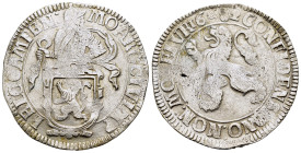 NETHERLANDS. Kampen. Lion Dollar or Leeuwendaalder (1682).

Obv : MO ARG CIV IMP BELG CAMPEN.
Knight standing right, head left, holding up garnished c...