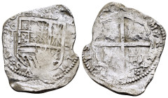 SPAIN. Philip IV (1621-1665). Seville.8 Reales.

Obv : Coat of arms between mintmark and value.

Rev : Coat-of-arms.
KM 36.2.

Condition : Good very f...