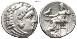 KINGS OF MACEDON. Alexander III 'the Great' (336-323 BC). Drachm. (17mm, 4.1 g) Kolophon. Obv: Head of Herakles right, wearing lion skin. Rev: A?E?AN?...