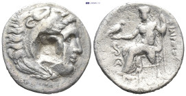 Kingdom of Macedon. Philip III Arrhidaios. Drachm. (18mm, 3.0 g) 336-323 a.C. Lampsakos. In the name and types of Alexander III. (Price-1365 var). Anv...