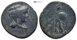 PONTOS. Amisos. Time of Mithradates VI Eupator (Circa 95-90 or 80-70 BC). Ae. (23mm, 7.3 g) Obv: Draped bust of Amazon right, wearing wolf skin. Rev: ...