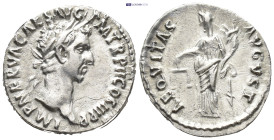 Nerva. AD 96-98. AR Denarius (3.3 Gr. 17mm.). Rome 
Laureate head right 
Rev. Aequitas standing left, holding scales and cornucopia.