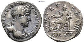 Hadrian, 117-138. Denarius (17mm, 3.21g), Rome, 119-122. IMP CAESAR TRAIAN HADRIANVS AVG Laureate and draped bust of Hadrian to right. Rev. P M TR P C...