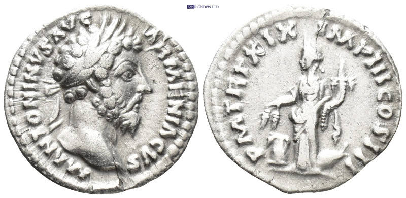 Marcus Aurelius AD 161-180. Rome Denarius AR (18mm, 3,0 g) M ANTONINVS AVG ARMEN...