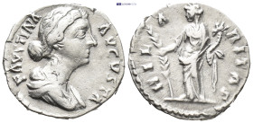 Faustina Junior, wife of Marcus Aurelius, (died A.D. 175), silver denarius, (17mm, 2.84 g), obv. draped bust to right of Faustina, around FAVSTINA AVG...