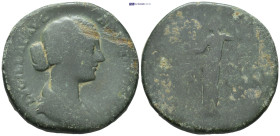 Lucilla, wife of Lucius Verus, (died A.D.182), AE sestertius, Rome Mint, issued 164-167, (30mm, 23.4 g), obv. draped bust to right of Lucilla with hai...