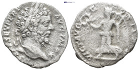 SEPTIMIUS SEVERUS (193-211). Denarius. Rome. (2 Gr. 15mm.)
 Laureate head right. 
Rev. Victory advancing left, holding wreath and palm-branch.