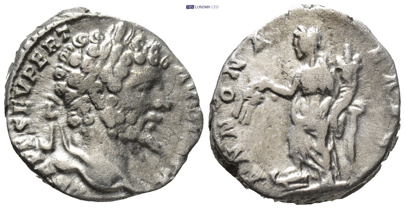 Septimius Severus AR Denarius. ((16mm, 3.1 g) Rome, AD 197-198. [L] SEPT SEV PER...