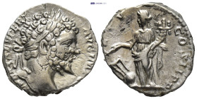 Septimius Severus, 193 - 211 AD Silver Denarius,(16mm, 3.0 g) Rome Mint, Obverse: L SEPT SEV PERT AVG IMP VIIII, Laureate head of Septimius right. Rev...