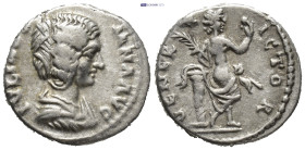 Julia Domna (193-217 AD). AR Denarius (16mm, 3.7 g), Emesa (?), 194 AD. Obv. IVLIA DOMNA AVG, draped bust right. Rev. VENER VICTOR, Venus, naked to wa...