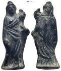 Bronze Goddess (Tyche?) statue. (39mm, 15.0 g)