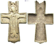 Pendant Cross. Middle Byzantine, 9thC-11thC. (15.2 Gr. 54mm.) SOLD AS SEEN, NO RETURN!