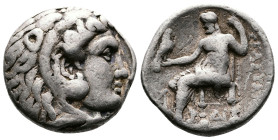 Kings of Macedon, Alexander III 'the Great', 336-323 BC. AR Tetradrachm (26,5 mm, 16,99 g.). uncertain Mint, possibly Side. Head of youthful Herakles ...