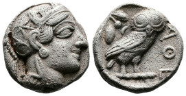 Attica, Athens, circa 449-404 BC. AR Tetradrachm (22,5 mm, 16,78 g.) 430s. Head of Athena to right, wearing crested Attic helmet adorned with three ol...