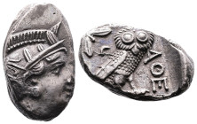 Attica, Athens, circa 353-294 BC. AR Tetradrachm (17,5 mm, 16,77g.). Head of Athena to right, wearing crested Attic helmet adorned with three olive le...