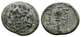 Kings of Bithynia, Prusias I Chloros, circa 230-182 BC. AE (21 mm, 5,43 g.), Nicomedia, after circa 202. Laureate head of Zeus to left. Rev. ΒΑΣΙΛΕΩΣ ...